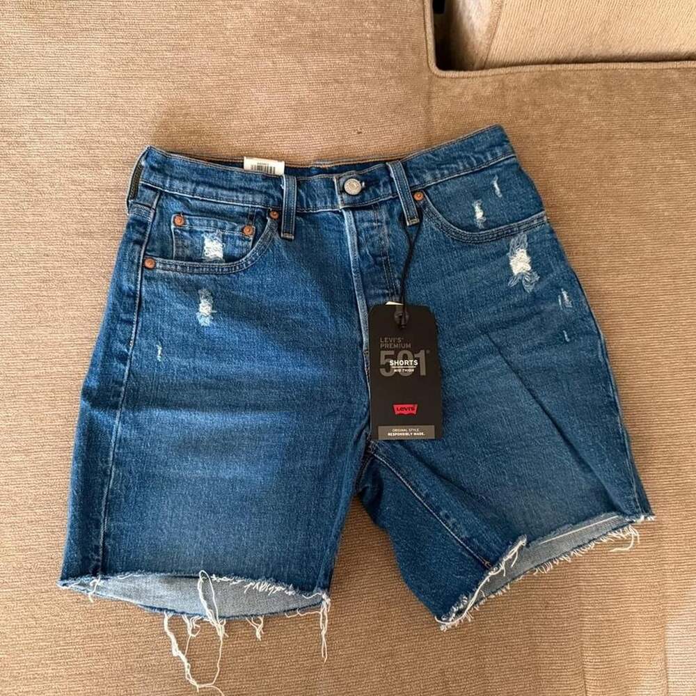 Levi's Premium 501 Mid Thigh Denim Shorts